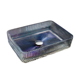 Drop Decorative Rectangular Glass Wash Basin