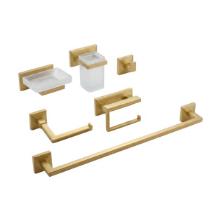 طقم أكسسوارات حمام ألسا ذهبى مطفى