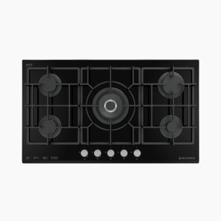 مسطح غاز بلت ان ايكوماتيك 5 شعلة 92سم كريستال اسود 