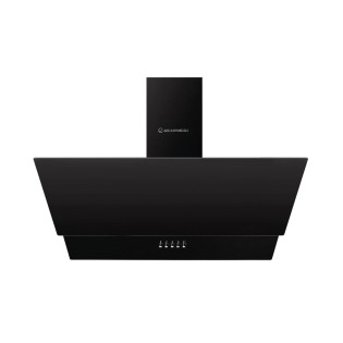 Ecomatic Decorative Angled Chimney Hood 90 cm Black