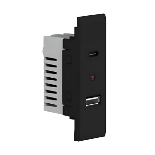 شاحن USB ثنائي ساس نيكست 2.1 أمبير أسود