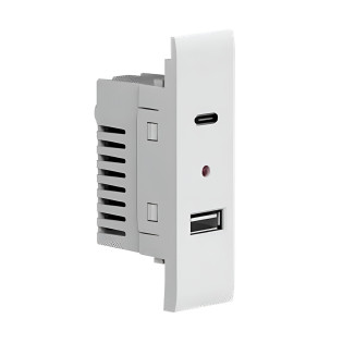 شاحن USB ثنائي ساس نيكست 2.1 أمبير أبيض