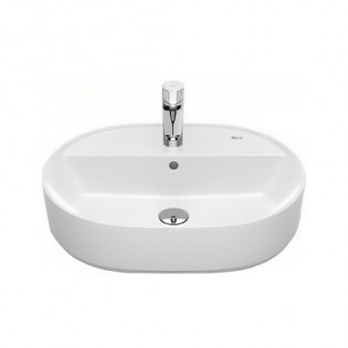  حوض ذا جاب أبيض فوق سطح بيضاوي 55×40 سم روكا