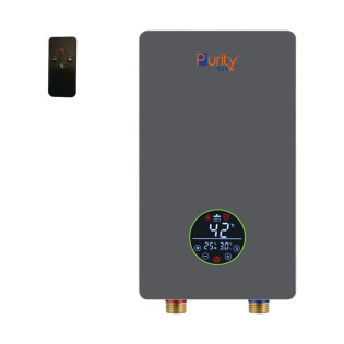 سخان كهرباء بيورتي فوري ديجيتال 13 كيلو وات رمادي