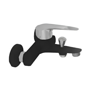 خلاط بانيو سارديزاين سيجورا أسود×كروم