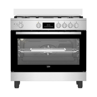 Beko Gas Cooker 5 Burners with Grill and Airfryer Stainless Steel 