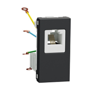 بريزة تليفون شنايدر إليكتريك نيو يونيكا ار جي 12 أسود