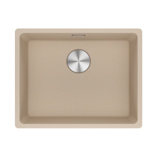 حوض مطبخ فرانكى ماريس ي تحت رخامة مربع56×44 سم بيج مطفي
