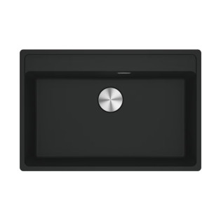 Franke Maris Under counter Rectangle kitchen Sink 76 x 51 cm Matt Black