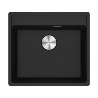 حوض مطبخ  فرانكى ماريس تحت رخامة مربع 56×51 سم اسود مطفي 
