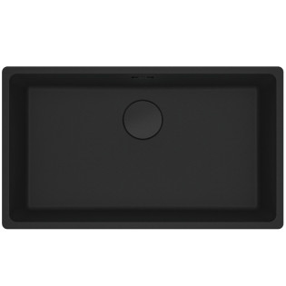 حوض مطبخ تحت رخامة مستطيل فرانكى ماريس 76×44 سم اسود مطفي