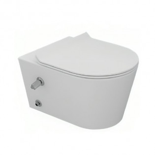 Sanipure Titan Wall-Mounted Toilet With Seat Cover White
