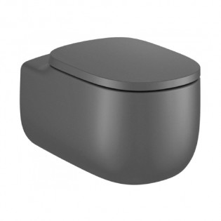 Roca Beyond Wall-Mounted Toilet With Seat Cover Matt Gray