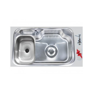 حوض مطبخ بيورتي استانلس تحت رخامة مستطيل 84*51 سم  بيورتى