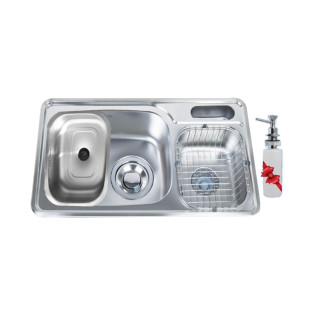 حوض مطبخ بيورتي تحت رخامة مستطيل 87 × 48 سم استانلس