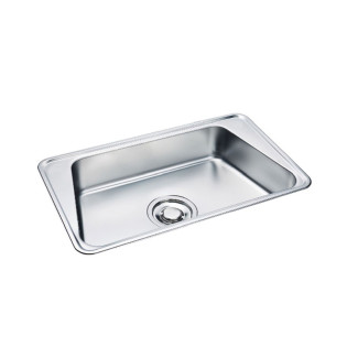 حوض مطبخ تحت رخامة مستطيل كوني إيدج 87 ×51.5 سم استانلس 