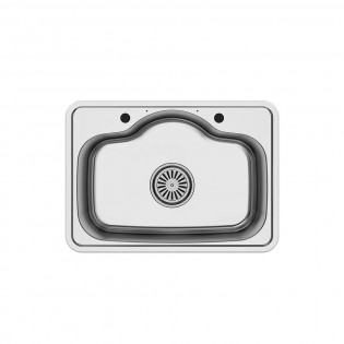 حوض مطبخ اصيل74.×52.5 سم استانلس