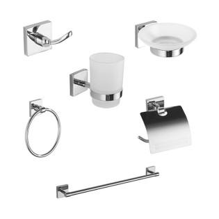 طقم اكسسوارات حمام 4500 كروم انفينتي 