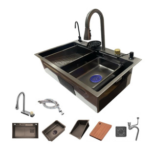 NANO X1 Smart Kitchen Basin 76 × 48cm with Mixer and Accesserories