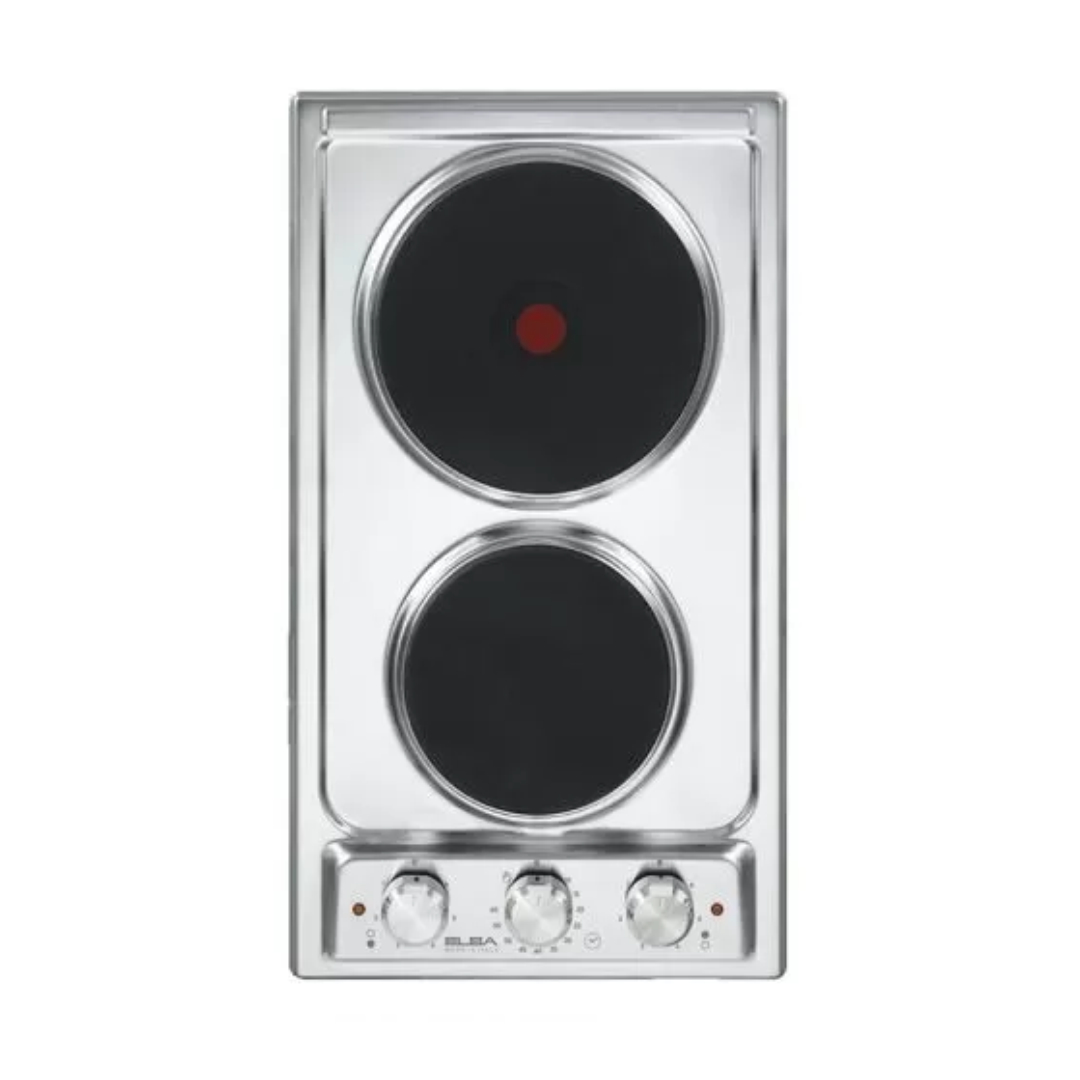 Elba Built-in Electric Hob 2 Burners 30 cm Stainless Steel