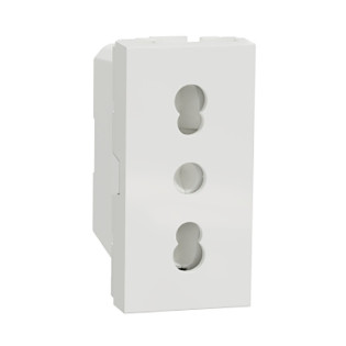 Schneider Electric New Unica Italian Socket 16 Amp White