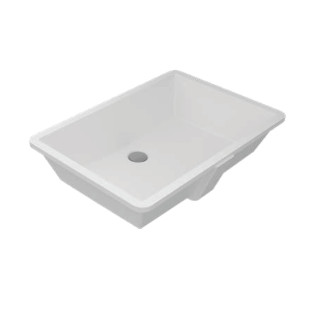 حوض تحت رخامة مستطيل سانيبيور سيريوس 60 ×40 سم أبيض