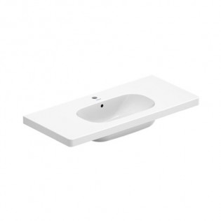 حوض موبيليا ديورافيت دي كود 105×48 سم أبيض 