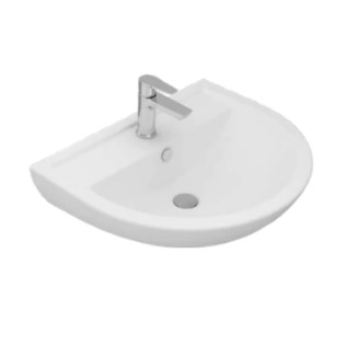 حوض سانيبيور روزيتا 55×48 سم ابيض