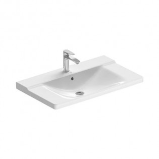 حوض موبيليا ديورافيت كومفورت بى 3 مستطيل 85×49.5 سم أبيض