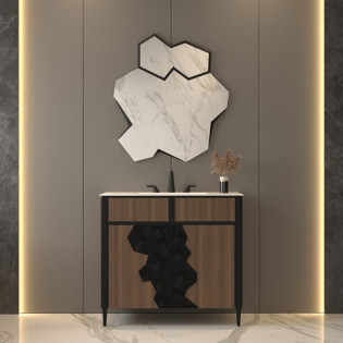 وحدة موبيليا قشرة الجوز الأسود 90*85 سم بيرويا