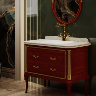 وحدة موبيليا خشب قشرة الجوز غامق 100*56 سم بيرويا