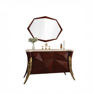 Furniture Unit Ebony Veneer Dark 120*58 cm Berioa