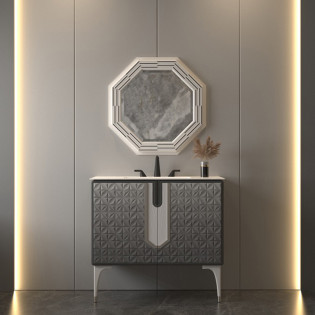 Furniture Unit Light Grey 90*85 cm Berioa