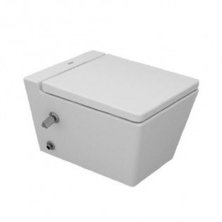 مرحاض معلق مع سيديلي سانيبيور كيبلر أبيض