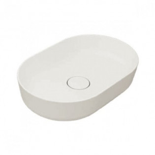  حوض فوق سطح بيضاوي سانيبيور تايتن 60×40 سم أبيض