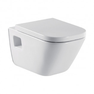 Roca The Gap Wall-Mounted Toilet With Seat Cover White
