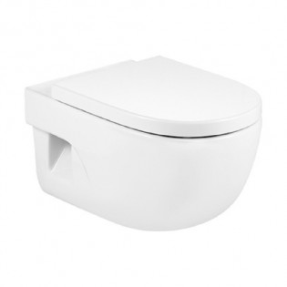 Roca Meridian Wall-Mounted Toilet With Seat Cover 36×48 Cm White
