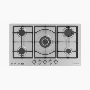 Ecomatic Built-In Gas Hob 5 Burners 90 cm Stainless Steel