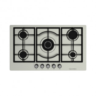  مسطح بلت ان غاز 5 شعلة 90 سم فضي استانلس إيكوماتيك