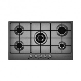  مسطح بلت ان غاز 5 شعلة 90 سم فضي استانلس إيكوماتيك