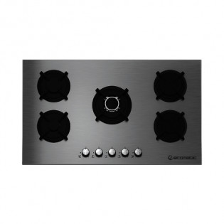 مسطح بلت ان غاز 5 شعلة 90 سم فضي استانلس X  زجاجي إيكوماتيك