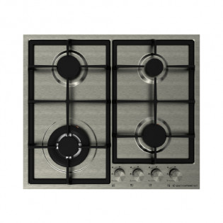 Ecomatic bulit-in hob Gas 4 Burner 60  cm Silver Stainless