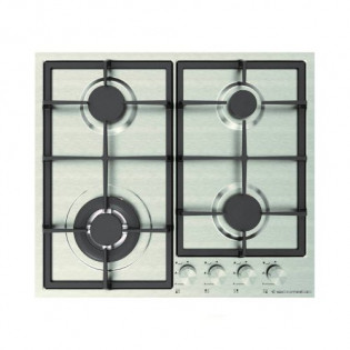 Ecomatic bulit-in hob Gas 4 Burner 60  cm Silver Stainless