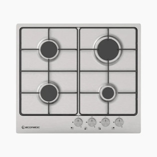 Ecomatic Built-In Gas Hob 4 Burners 60 cm Stainless Steel
