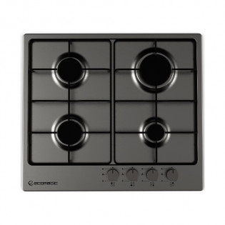  مسطح بلت ان غاز 4 شعلة 60 سم فضي استانلس إيكوماتيك