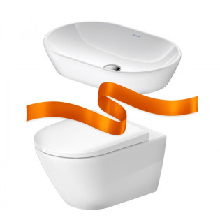 طقم حمام دي نيو أبيض ديورافيت