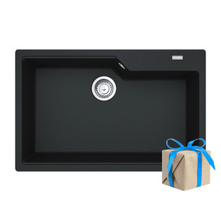 حوض مطبخ ماريس أسود مطفي تحت رخامة مستطيل 78*50 سم   فرانكى