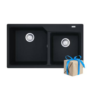 حوض مطبخ اوربان اسود مطفي تحت رخامة مستطيل 86*50 سم   فرانكى