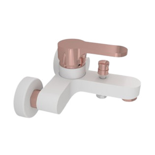Bathtub Mixer Tara White x Rose Gold Sarrdesign