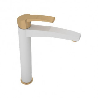 خلاط حوض عالي سارديزاين امازون أبيض × ذهبي